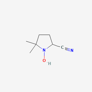 2-Pyrrolidinecarbonitrile, 1-hydroxy-5,5-dimethyl-