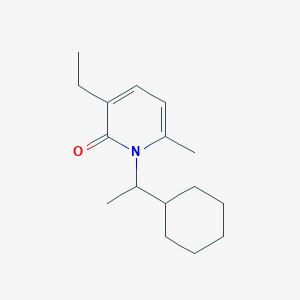 2(1H)-Pyridinone, 1-(1-cyclohexylethyl)-3-ethyl-6-methyl-