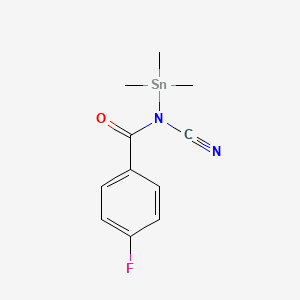 N-Cyano-4-fluoro-N-(trimethylstannyl)benzamide