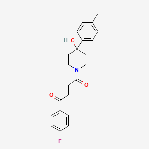 1-(4-Fluorophenyl)-4-[4-hydroxy-4-(4-methylphenyl)piperidin-1-yl]butane-1,4-dione