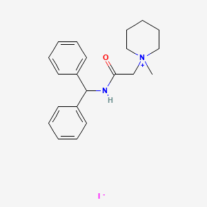 1-{2-[(Diphenylmethyl)amino]-2-oxoethyl}-1-methylpiperidin-1-ium iodide