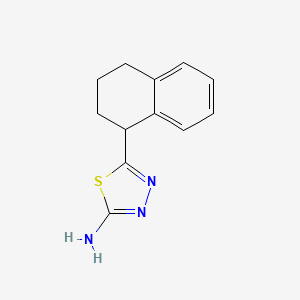 molecular formula C12H13N3S B1454394 5-(1,2,3,4-四氢萘-1-基)-1,3,4-噻二唑-2-胺 CAS No. 1342137-94-3
