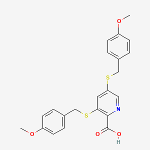 3,5-Bis{[(4-methoxyphenyl)methyl]sulfanyl}pyridine-2-carboxylic acid