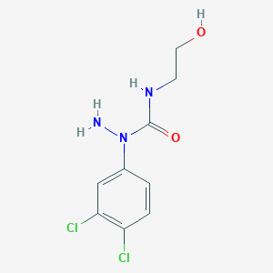 1-(3,4-Dichlorophenyl)-N-(2-hydroxyethyl)hydrazine-1-carboxamide