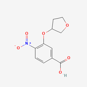 molecular formula C11H11NO6 B1454398 4-Nitro-3-[(oxolan-3-yl)oxy]benzoic acid CAS No. 917909-66-1