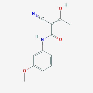 2-Cyano-3-hydroxy-N-(3-methoxyphenyl)but-2-enamide