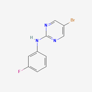 molecular formula C10H7BrFN3 B1454402 5-bromo-N-(3-fluorophenyl)pyrimidin-2-amine CAS No. 956135-56-1