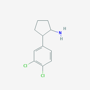 molecular formula C11H13Cl2N B1454404 2-(3,4-二氯苯基)环戊烷-1-胺 CAS No. 1250910-81-6