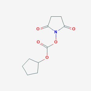molecular formula C10H13NO5 B145441 N-(Cyclopentyloxycarbonyloxy)succinimide CAS No. 128595-07-3