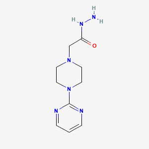 molecular formula C10H16N6O B1454411 2-[4-(2-Pyrimidyl)-1-piperazinyl]acetohydrazide CAS No. 1495336-65-6