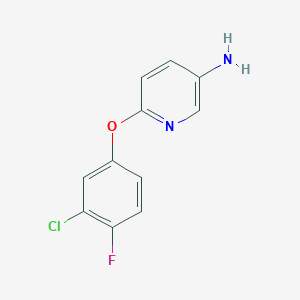 molecular formula C11H8ClFN2O B1454413 6-(3-Chloro-4-fluorophenoxy)pyridin-3-amine CAS No. 1276556-19-4