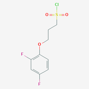 molecular formula C9H9ClF2O3S B1454415 3-(2,4-二氟苯氧基)丙烷-1-磺酰氯 CAS No. 1340339-43-6