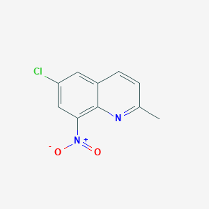 molecular formula C10H7ClN2O2 B14544154 Quinoline, 6-chloro-2-methyl-8-nitro- CAS No. 61854-60-2