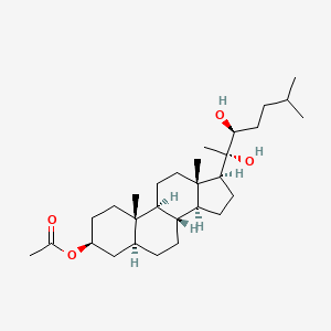 [(3S,5S,8R,9S,10S,13S,14S,17S)-17-[(2S,3S)-2,3-dihydroxy-6-methylheptan-2-yl]-10,13-dimethyl-2,3,4,5,6,7,8,9,11,12,14,15,16,17-tetradecahydro-1H-cyclopenta[a]phenanthren-3-yl] acetate