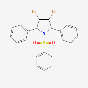 1-(Benzenesulfonyl)-3,4-dibromo-2,5-diphenylpyrrolidine