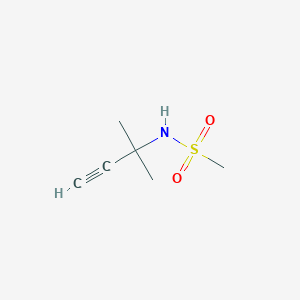 molecular formula C6H11NO2S B1454420 N-(2-甲基丁-3-炔-2-基)甲磺酰胺 CAS No. 1279876-13-9