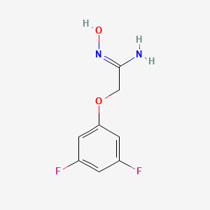 molecular formula C8H8F2N2O2 B1454421 2-(3,5-二氟苯氧基)-N'-羟基乙酰亚胺 CAS No. 1344795-88-5