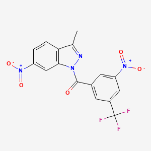 (3-Methyl-6-nitro-1H-indazol-1-yl)[3-nitro-5-(trifluoromethyl)phenyl]methanone