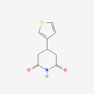 molecular formula C9H9NO2S B1454424 4-(3-噻吩基)哌啶-2,6-二酮 CAS No. 1342435-96-4