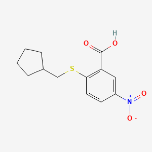 2-[(Cyclopentylmethyl)sulfanyl]-5-nitrobenzoic acid