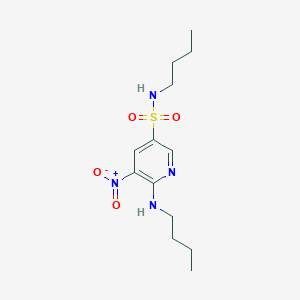 N-Butyl-6-(butylamino)-5-nitropyridine-3-sulfonamide