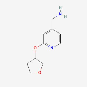 B1454429 [2-(Oxolan-3-yloxy)pyridin-4-yl]methanamine CAS No. 869293-72-1