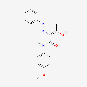 (E)-3-hydroxy-N-(4-methoxyphenyl)-2-phenyldiazenylbut-2-enamide