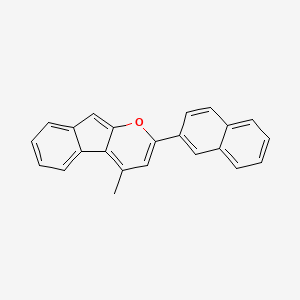 molecular formula C23H16O B14544345 Indeno[2,1-b]pyran, 4-methyl-2-(2-naphthalenyl)- CAS No. 62096-48-4