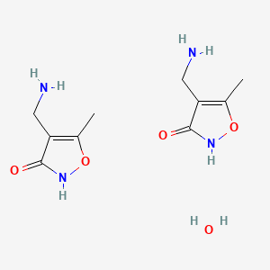 4-(Aminomethyl)-5-methyl-1,2-oxazol-3-one;hydrate