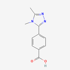 molecular formula C11H11N3O2 B1454436 4-(dimethyl-4H-1,2,4-triazol-3-yl)benzoic acid CAS No. 1342135-56-1