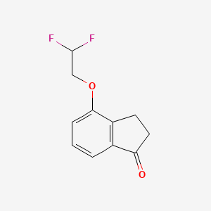 molecular formula C11H10F2O2 B1454438 4-(2,2-二氟乙氧基)-2,3-二氢-1H-茚-1-酮 CAS No. 1337845-18-7