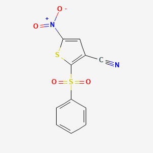 2-(Benzenesulfonyl)-5-nitrothiophene-3-carbonitrile