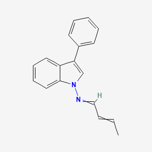 N-(3-Phenyl-1H-indol-1-yl)but-2-en-1-imine