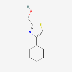 molecular formula C10H15NOS B1454446 (4-Cyclohexyl-1,3-thiazol-2-yl)methanol CAS No. 1342526-88-8