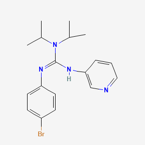 N''-(4-Bromophenyl)-N,N-dipropan-2-yl-N'-pyridin-3-ylguanidine