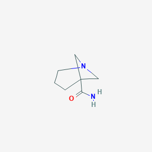 molecular formula C7H12N2O B145445 1-Azabicyclo[3.1.1]heptane-5-carboxamide CAS No. 133998-48-8