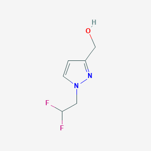 molecular formula C6H8F2N2O B1454454 [1-(2,2-difluoroethyl)-1H-pyrazol-3-yl]methanol CAS No. 1260659-08-2