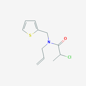 molecular formula C11H14ClNOS B1454456 2-chloro-N-(prop-2-en-1-yl)-N-(thiophen-2-ylmethyl)propanamide CAS No. 1258640-92-4