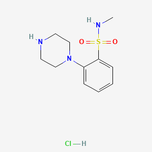 molecular formula C11H18ClN3O2S B1454458 N-methyl-2-(piperazin-1-yl)benzene-1-sulfonamide hydrochloride CAS No. 1251924-57-8