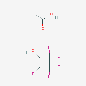 Acetic acid--2,3,3,4,4-pentafluorocyclobut-1-en-1-ol (1/1)