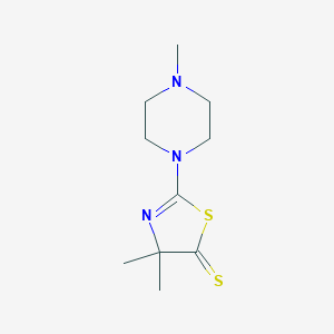 5(4H)-Thiazolethione, 4,4-dimethyl-2-(4-methyl-1-piperazinyl)-