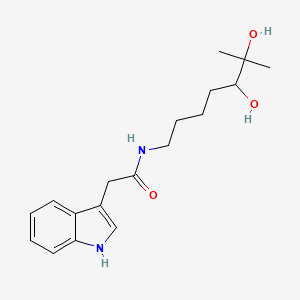 N-(5,6-Dihydroxy-6-methylheptyl)-2-(1H-indol-3-yl)acetamide