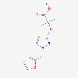 2-({1-[(Furan-2-yl)methyl]-1H-pyrazol-3-yl}oxy)-2-methylpropanoic acid