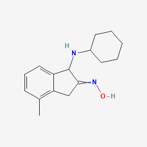 N-[1-(Cyclohexylamino)-4-methyl-1,3-dihydro-2H-inden-2-ylidene]hydroxylamine