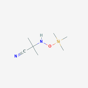 2-Methyl-2-{[(trimethylsilyl)oxy]amino}propanenitrile