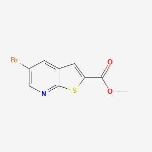 molecular formula C9H6BrNO2S B1454492 5-溴噻吩并[2,3-B]吡啶-2-甲酸甲酯 CAS No. 1250443-94-7