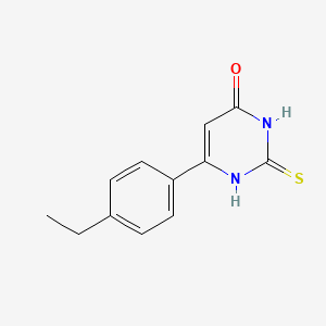 molecular formula C12H12N2OS B1454494 6-(4-ethylphenyl)-2-thioxo-2,3-dihydropyrimidin-4(1H)-one CAS No. 1239724-17-4