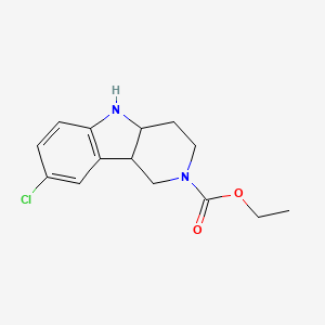 molecular formula C14H17ClN2O2 B1454500 Ethyl 8-chloro-3,4,4a,5-tetrahydro-1H-pyrido[4,3-b]indole-2(9bH)-carboxylate CAS No. 885272-49-1