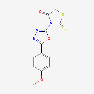 3-[5-(4-Methoxyphenyl)-1,3,4-oxadiazol-2-yl]-2-sulfanylidene-1,3-thiazolidin-4-one