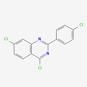 molecular formula C14H7Cl3N2 B1454504 4,7-Dichloro-2-(4-chlorophenyl)quinazoline CAS No. 885277-72-5